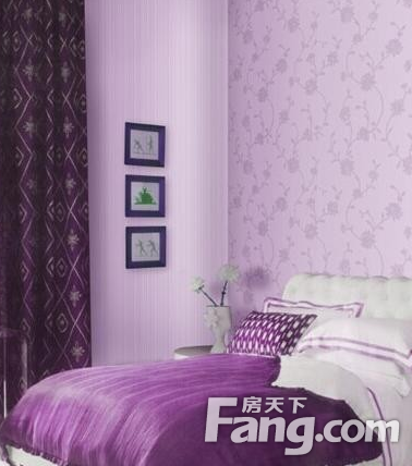 紫色窗帘配什么床单