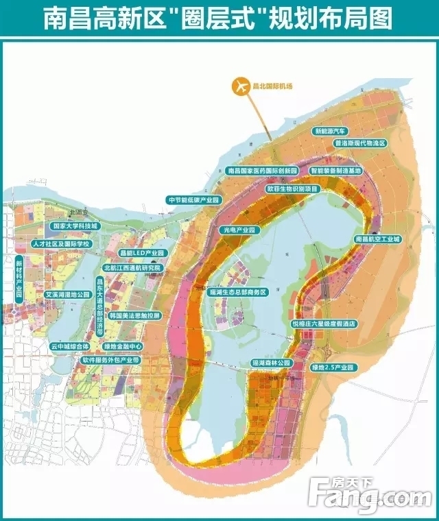 高新区"圈层式"布局图曝光 未来重点规划都在这!要建3座跨湖通道?