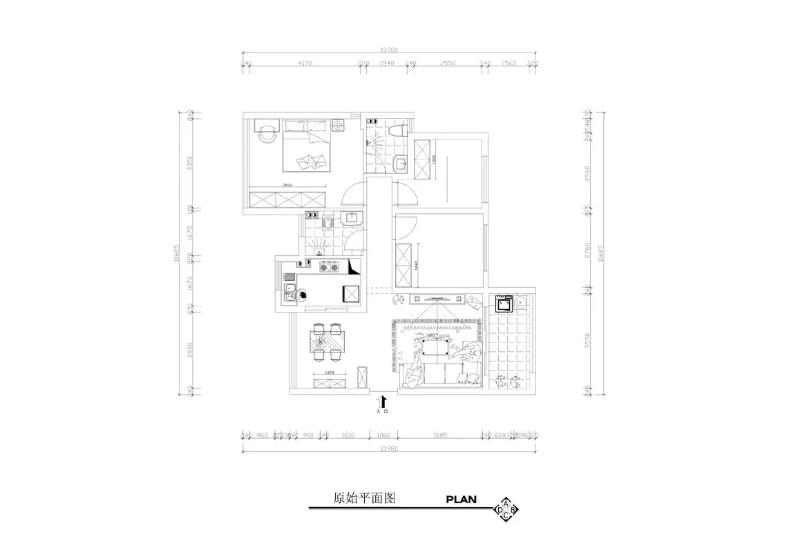 中房新天地-88平米-三居室-简约装修案例