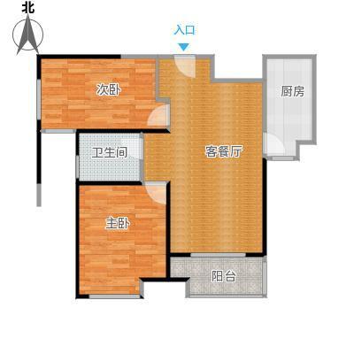 祥源城两室两厅82平北欧风格装修效果图