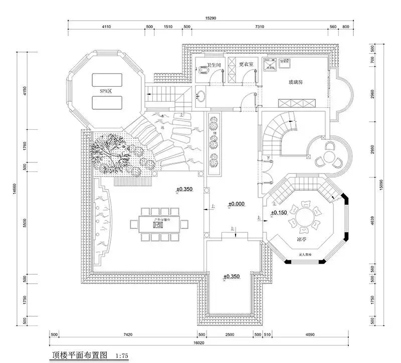 滨江花园别墅450平 法式风格
