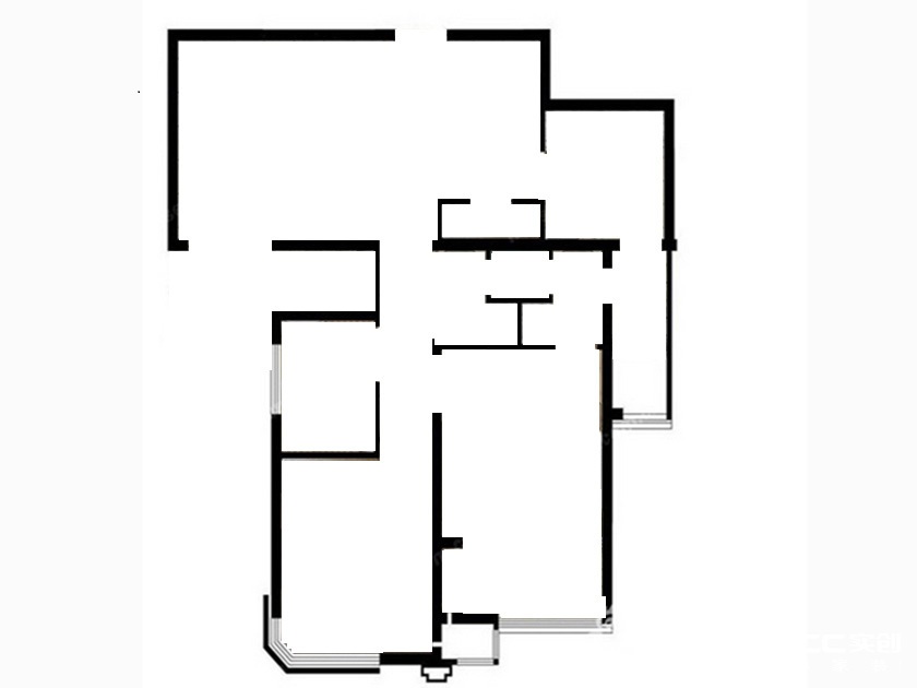 宏图上水云锦-三居室-126.00平米-装修设计