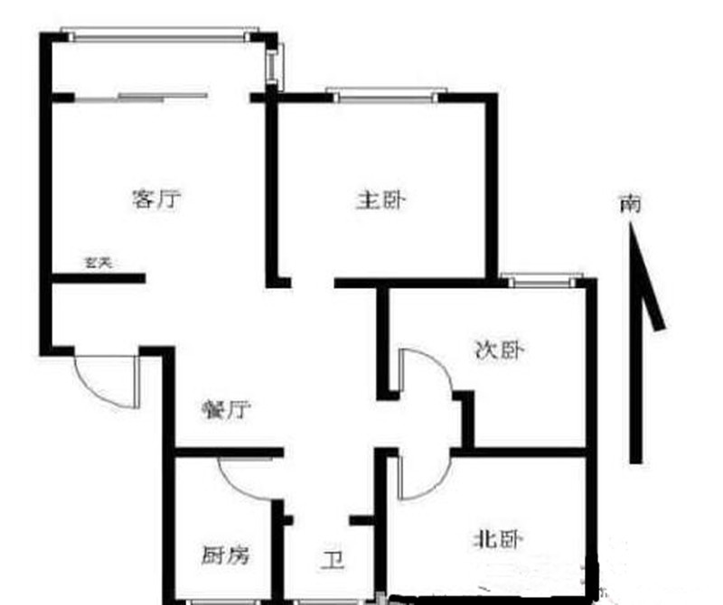 长江之家-三居室-100.00平米-装修设计