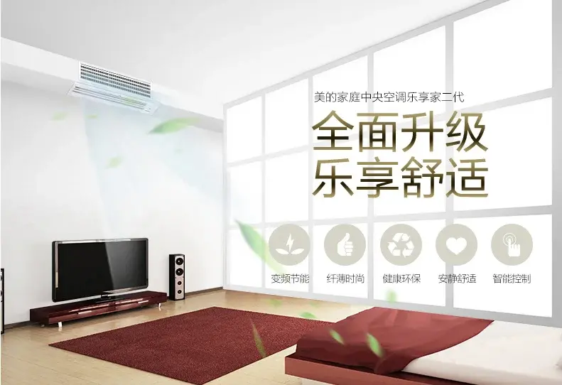 美的家用中央空调 TR系列160一拖五套机 全直