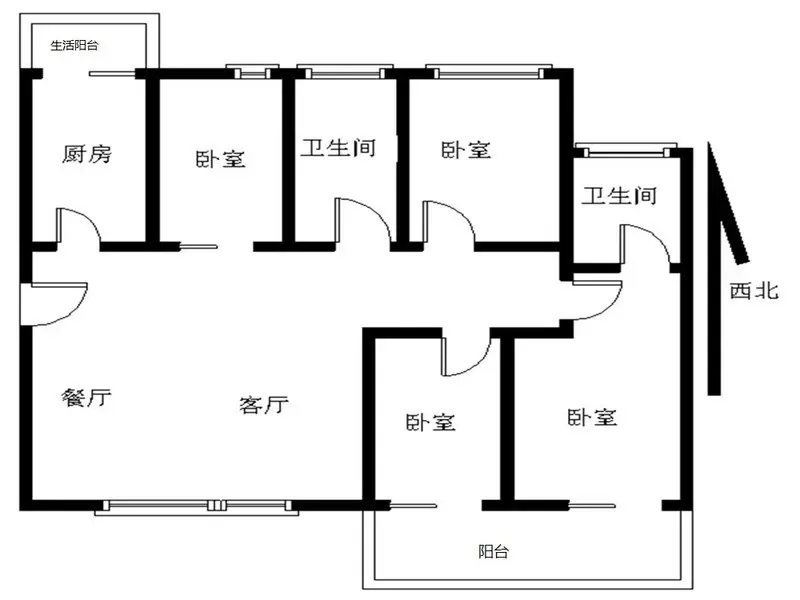 深圳湾 鸿威海怡湾 毛坯3 1房卧室出阳台 售1480万