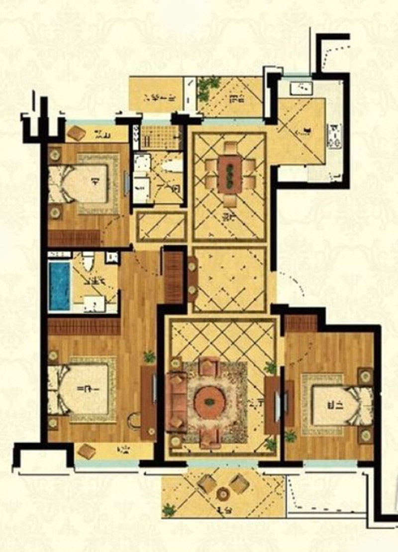 紫金府－三居室－开阔空间