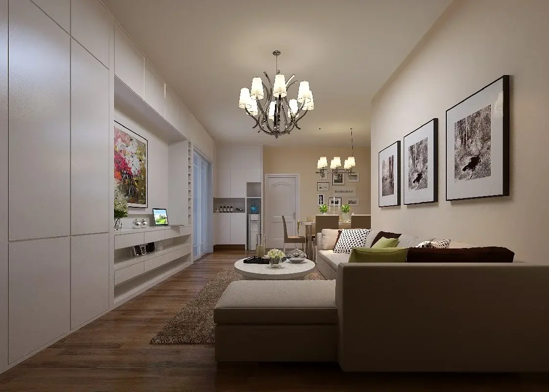 现代简约-100平米三居室装修样板间