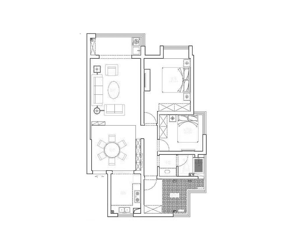 110平米三室现代简约风格 打造温馨浪漫之家