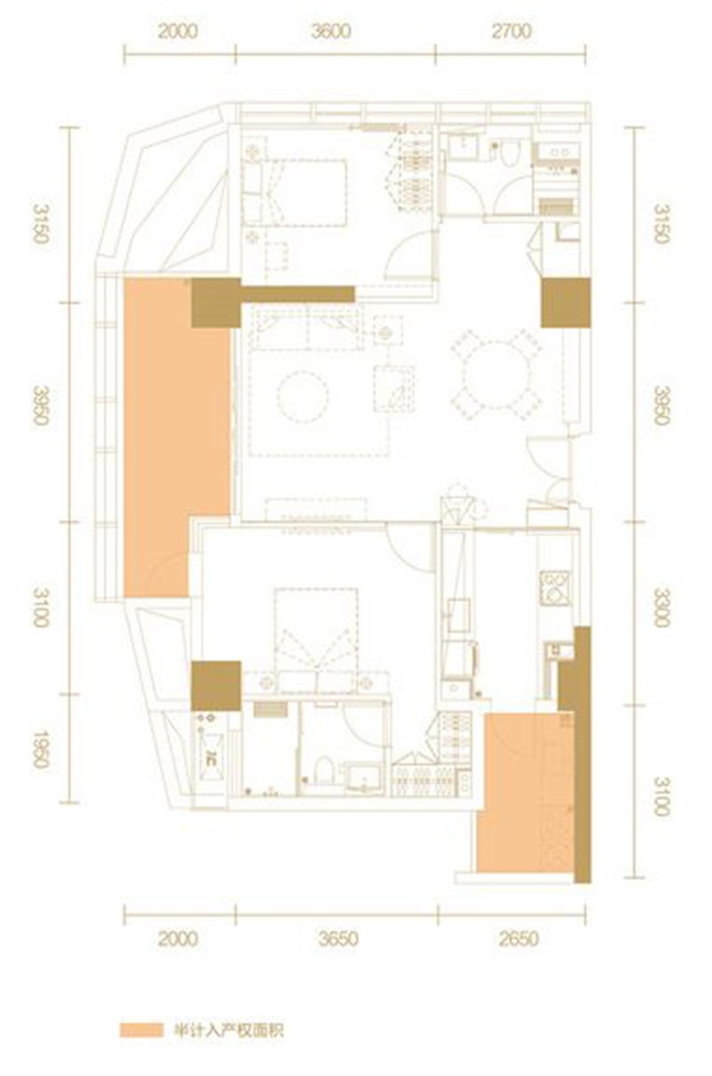 凯德天府life-现代中式风格-两居室