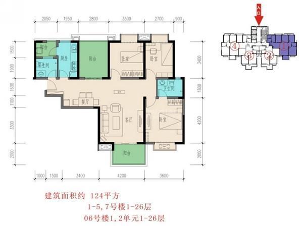 曲江明珠-三居室-124平米-现代简约