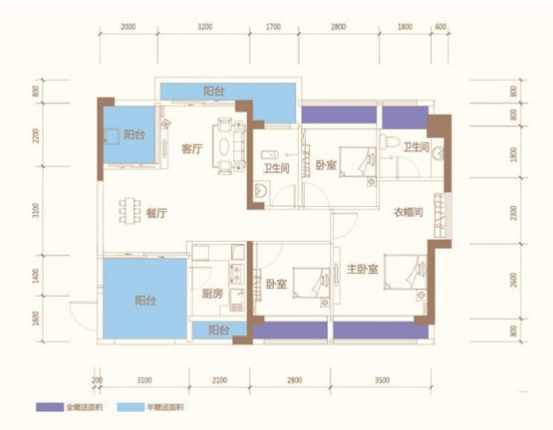 78平米蓝白清新的公寓